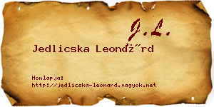 Jedlicska Leonárd névjegykártya